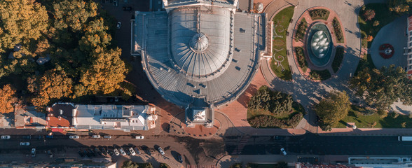 Odessa Opera and Ballet Theater, Ukraine. Aerial view