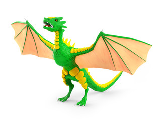 Fototapeta premium dragon risen 3d