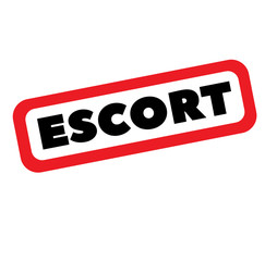 escort stamp on white