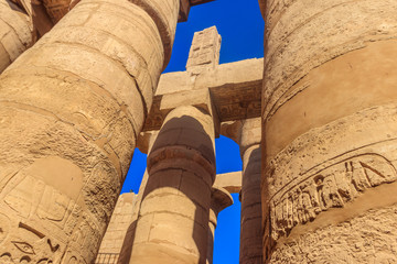 Great Hypostyle Hall in Karnak temple complex in Luxor, Egypt