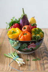 Colorful bowl of vegetables