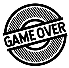 Game over stamp on white
