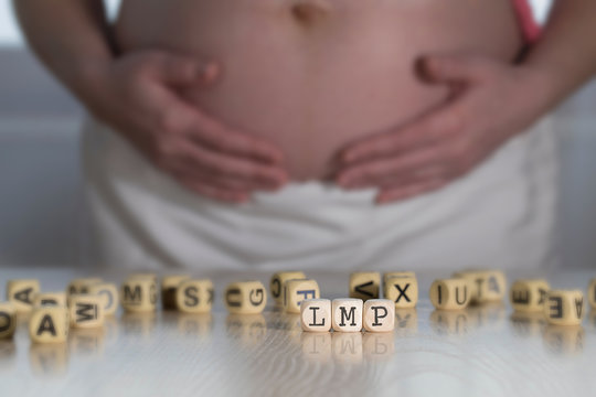Abbreviation LMP composed of wooden letters.