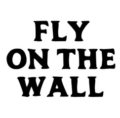 Fly on the wall stamp on white