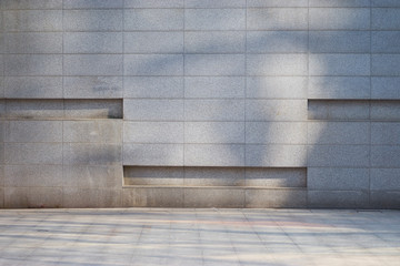 No people background of granite wall and paved floor