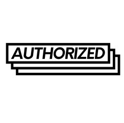 authorized stamp on white
