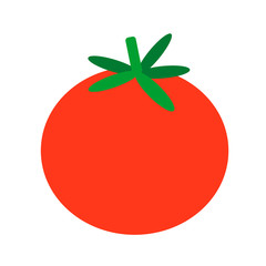 tomato flat color art illustration