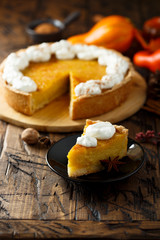 Homemade pumpkin tart