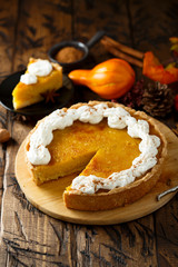 Homemade pumpkin tart
