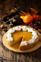 Homemade pumpkin tart