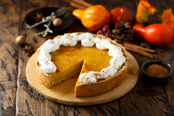 Homemade pumpkin tart