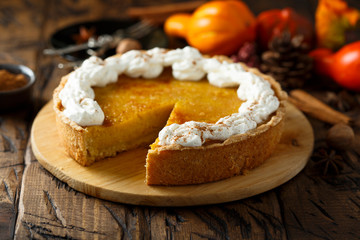Homemade pumpkin tart