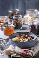 Variety of dried fruits and nuts
