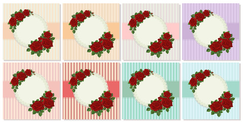 Vector illustration with rose red flowers. Romantic design for cosmetics perfumery women's products.