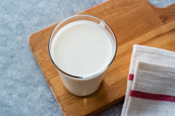 Turkish Drink Ayran or Kefir / Buttermilk made with yogurt.