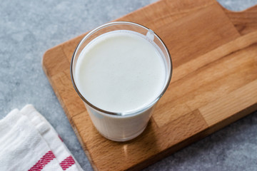 Turkish Drink Ayran or Kefir / Buttermilk made with yogurt.