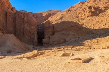 Valley of kings on West Bank of Nile river in Luxor, Egypt