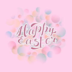 Happy Easter colorful lettering. Vector illustration EPS10