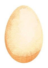orange egg isolated on white background