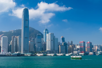 Naklejka premium 香港 ビクトリアハーバー