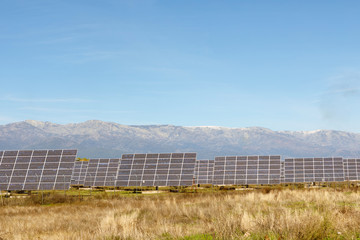 Obraz premium Energy plant with solar panels