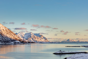 River near Vestpollen. Lofoten Islands,  Norway, Scandinavia