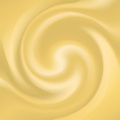 Yogurt or coffee with milk waves of cocoa mousse, mixed dairy product, tasty dessert for product labels vector background. Delicious creamy texture illustration for ads, posters, banners.