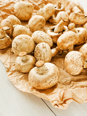 Champignons on wood