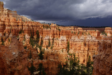 cloudy day in bryce canyon utah