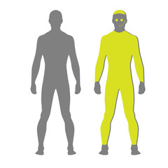 vector image of a man on a white background