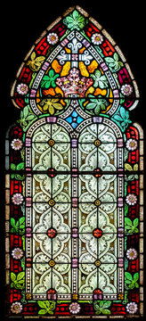 Stained glass window, St Mary&rsquo;s Catholic Church, K Street at 14th, Lincoln, Nebraska