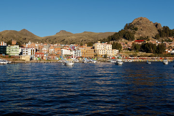 Jezioro Titicaca - port w Copacabanie, Boliwia © Miroslaw