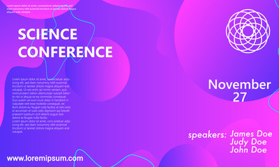 Science conference invitation design template