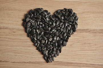 heart shaped sunflower seeds