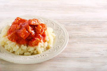 Turkey fillet in tomato sauce