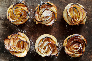 Pastry apple roses