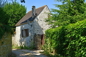 Fototapeta na wymiar Wy dit joli village; France - august 3 2018 : village centre
