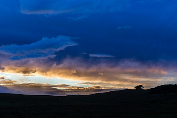 Sunset at Rarawa Campsite, Dramatic Clouds, North Island, Auckland, New Zealand