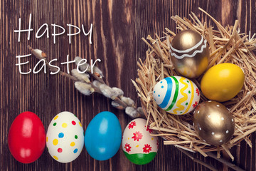 Colorful easter eggs