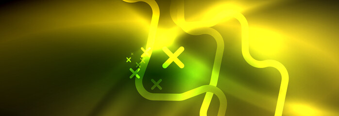 Shiny neon lights background, techno design, modern wallpaper for your project