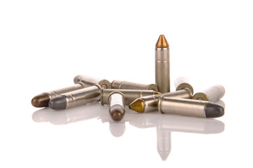 bullets isolated on white background