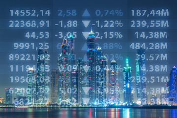 Trading concept with financial chart