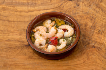 Tapas mit Garnelen