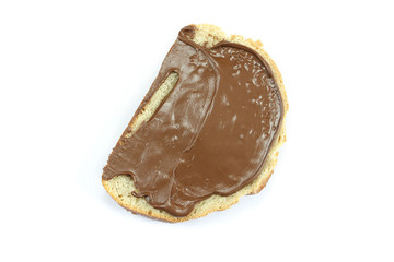 tartine de pâte à tartiner au chocolat
