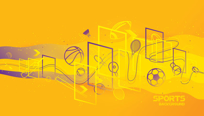 Abstract futuristic background. Vector sport concept - obrazy, fototapety, plakaty