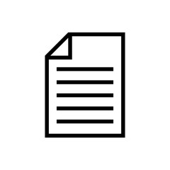 Document icon vector. Paper icon. File Icon