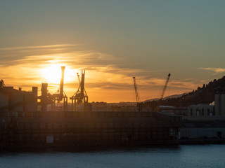 Obraz premium Container loading crance at Port of Bacelona, Spain