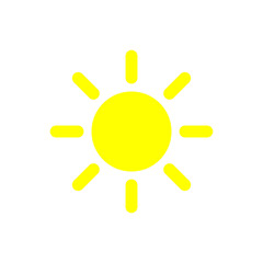 Sun vector icon. Sun line vector icon
