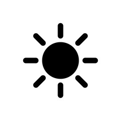 Sun vector icon. Sun line vector icon