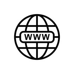 Web icon. Website icon page symbol for your web design. Internet world vector